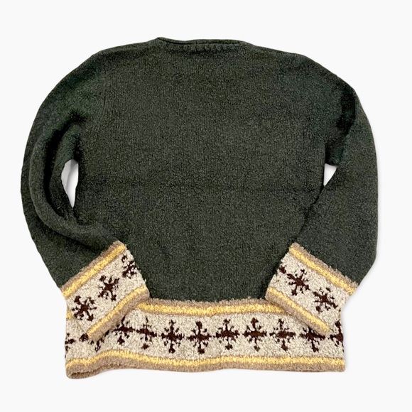Vintage Christopher Banks Sweater with Buttons and Fair Isle Trim Sz M - Picture 2 of 5